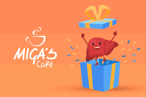 Alimenta la esperanza de los niños de Fundahígado con tus consumos en migas café